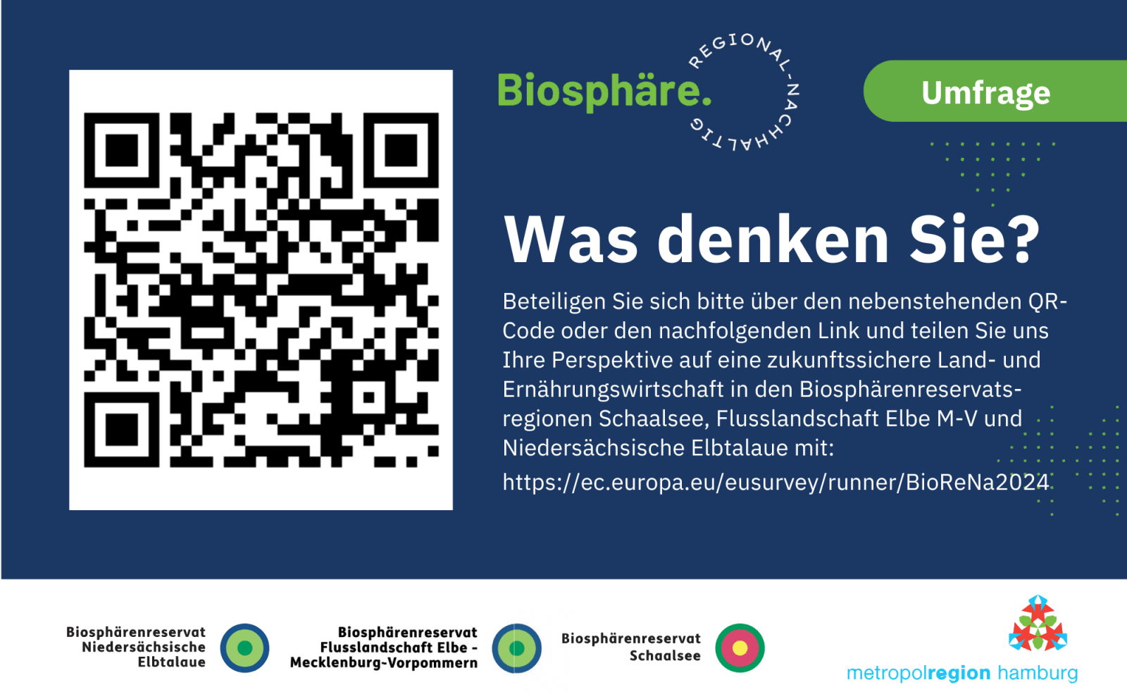 Flyer zur Umfrage Biosphäre.